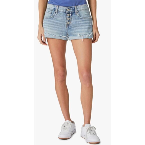 Lucky Brand Womens 18/34 Mid Rise Denim Boy Short - Picture 1 of 10